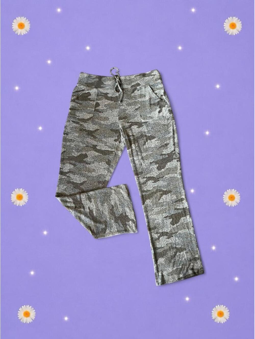 Vintage Y2K Camo Wide Leg Lounge Pants Cozy Soft Size XL š¤ - Picture 1 of 6